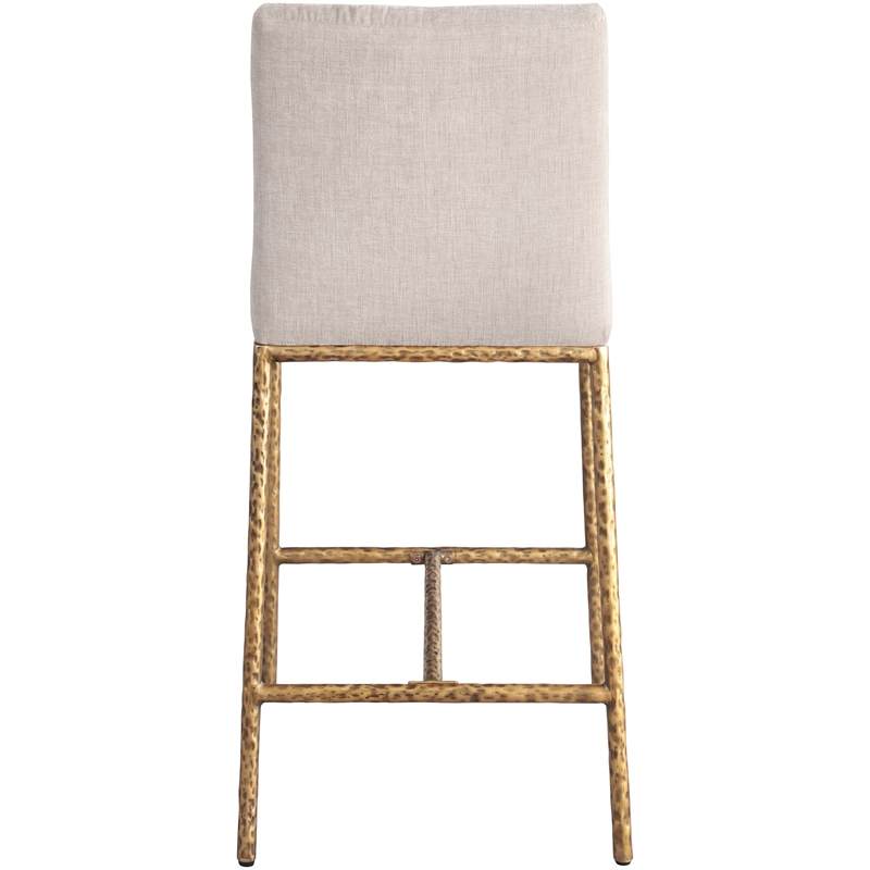Meridian Furniture Reeves Beige Chenille Upholstered Counter Stool (Set of 2)