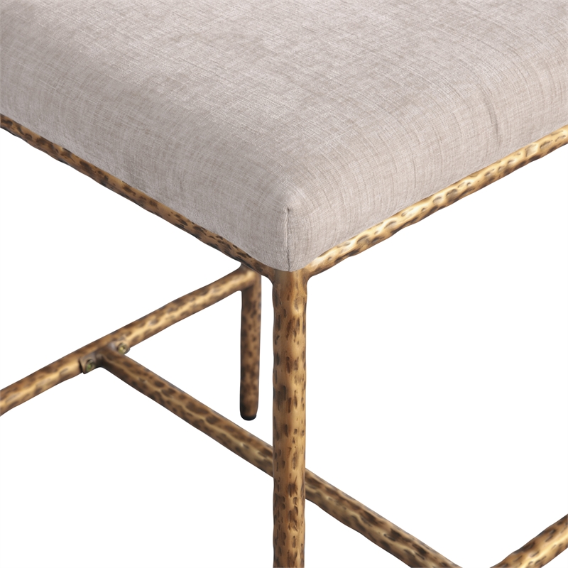 Meridian Furniture Reeves Beige Chenille Upholstered Counter Stool (Set of 2)
