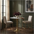 Meridian Furniture Reeves Beige Chenille Upholstered Counter Stool (Set of 2)