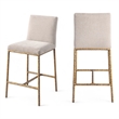Meridian Furniture Reeves Beige Chenille Upholstered Counter Stool (Set of 2)