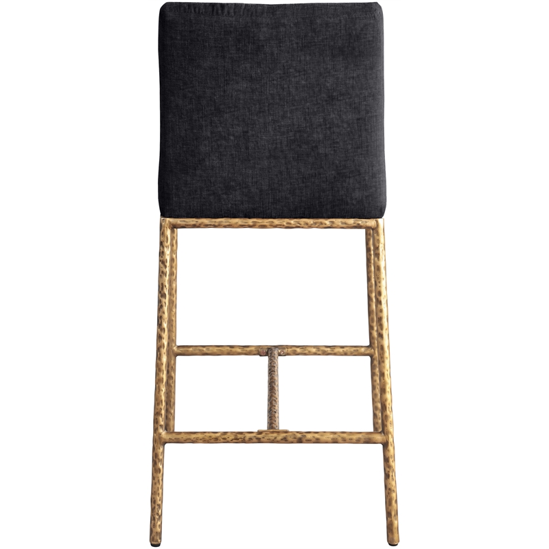 Meridian Furniture Reeves Black Chenille Upholstered Counter Stool (Set of 2)