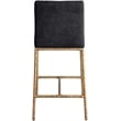 Meridian Furniture Reeves Black Chenille Upholstered Counter Stool (Set of 2)