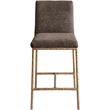Meridian Furniture Reeves Brown Chenille Upholstered Counter Stool (Set of 2)
