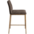 Meridian Furniture Reeves Brown Chenille Upholstered Counter Stool (Set of 2)