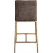 Meridian Furniture Reeves Brown Chenille Upholstered Counter Stool (Set of 2)