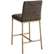 Meridian Furniture Reeves Brown Chenille Upholstered Counter Stool (Set of 2)