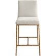 Meridian Furniture Reeves Cream Chenille Upholstered Counter Stool (Set of 2)