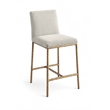 Meridian Furniture Reeves Cream Chenille Upholstered Counter Stool (Set of 2)