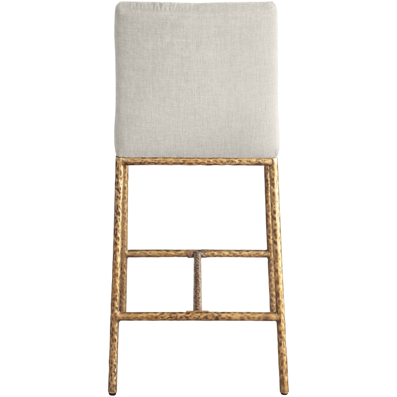 Meridian Furniture Reeves Cream Chenille Upholstered Counter Stool (Set of 2)