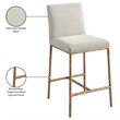 Meridian Furniture Reeves Cream Chenille Upholstered Counter Stool (Set of 2)