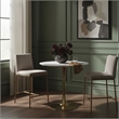 Meridian Furniture Reeves Cream Chenille Upholstered Counter Stool (Set of 2)