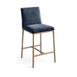 Meridian Furniture Reeves Navy Chenille Upholstered Counter Stool (Set of 2)