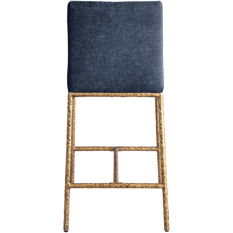 Meridian Furniture Reeves Navy Chenille Upholstered Counter Stool (Set of 2)