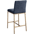 Meridian Furniture Reeves Navy Chenille Upholstered Counter Stool (Set of 2)