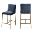 Meridian Furniture Reeves Navy Chenille Upholstered Counter Stool (Set of 2)