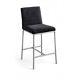 Meridian Furniture Reeves Black Chenille Upholstered Counter Stool (Set of 2)