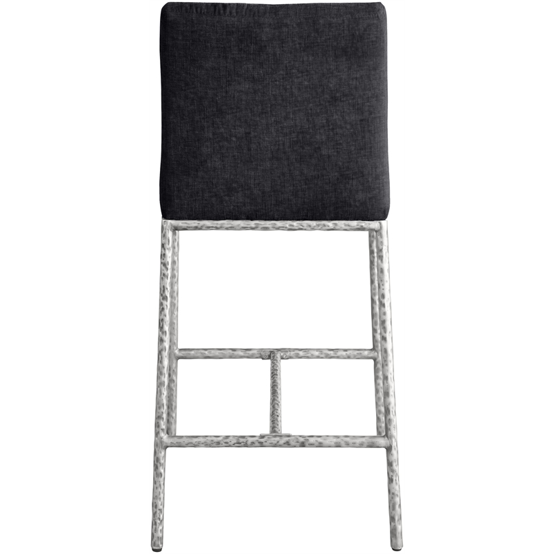 Meridian Furniture Reeves Black Chenille Upholstered Counter Stool (Set of 2)