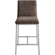 Meridian Furniture Reeves Brown Chenille Upholstered Counter Stool (Set of 2)