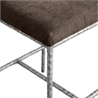 Meridian Furniture Reeves Brown Chenille Upholstered Counter Stool (Set of 2)