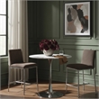 Meridian Furniture Reeves Brown Chenille Upholstered Counter Stool (Set of 2)