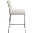 Meridian Furniture Reeves Cream Chenille Upholstered Counter Stool (Set of 2)