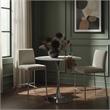 Meridian Furniture Reeves Cream Chenille Upholstered Counter Stool (Set of 2)