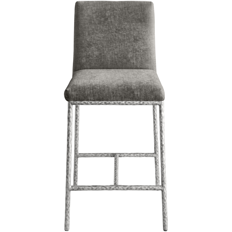 Meridian Furniture Reeves Grey Chenille Upholstered Counter Stool (Set of 2)
