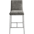Meridian Furniture Reeves Grey Chenille Upholstered Counter Stool (Set of 2)