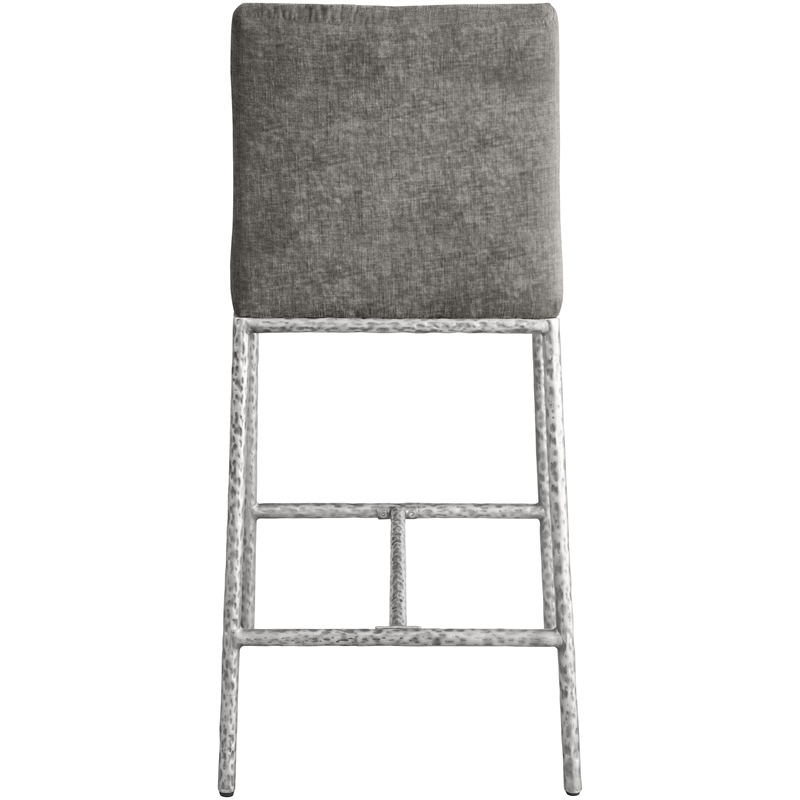 Meridian Furniture Reeves Grey Chenille Upholstered Counter Stool (Set of 2)