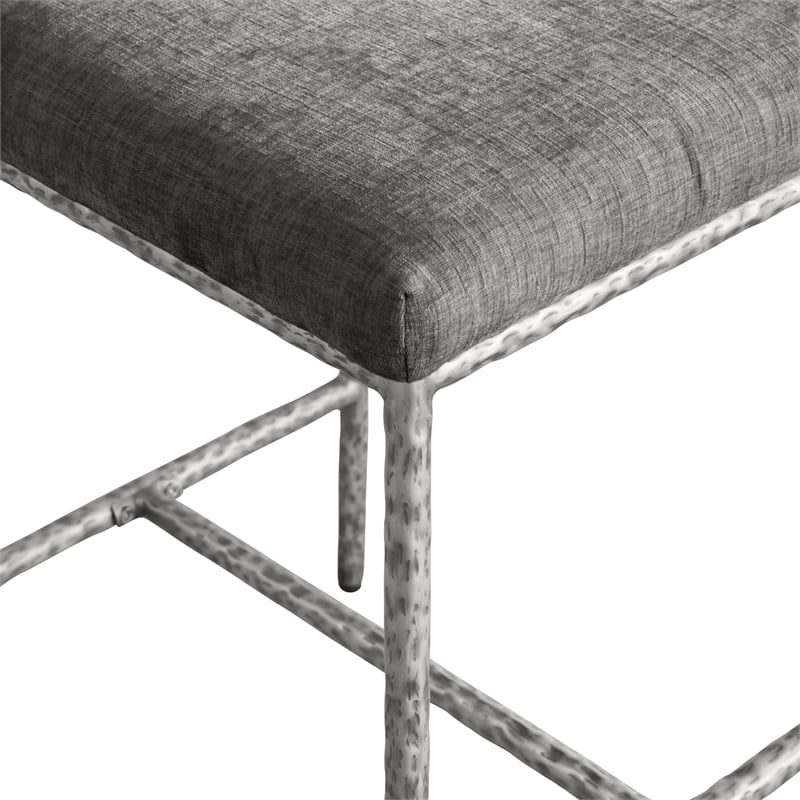 Meridian Furniture Reeves Grey Chenille Upholstered Counter Stool (Set of 2)
