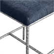 Meridian Furniture Reeves Navy Chenille Upholstered Counter Stool (Set of 2)