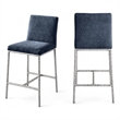 Meridian Furniture Reeves Navy Chenille Upholstered Counter Stool (Set of 2)