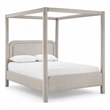 Meridian Furniture Salina Beige Linen Textured Fabric Upholstered Queen Bed