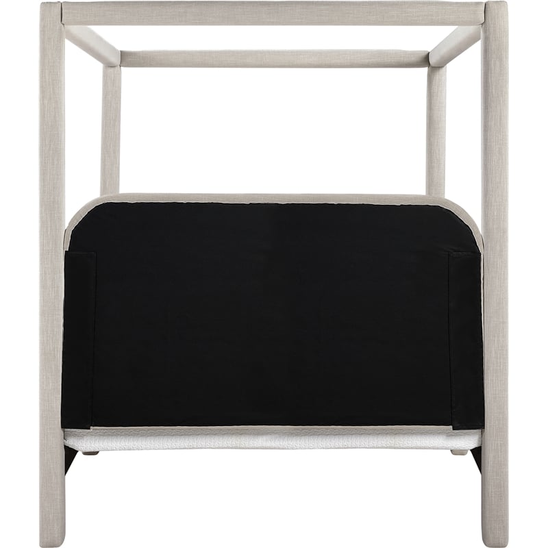 Meridian Furniture Salina Beige Linen Textured Fabric Upholstered Queen Bed