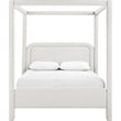 Meridian Furniture Salina Cream Linen Textured Fabric Upholstered Full Bed