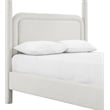 Meridian Furniture Salina Cream Linen Textured Fabric Upholstered Full Bed