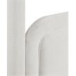 Meridian Furniture Salina Cream Linen Textured Fabric Upholstered Full Bed