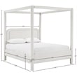 Meridian Furniture Salina Cream Linen Textured Fabric Upholstered Full Bed