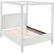 Meridian Furniture Salina Cream Linen Textured Fabric Upholstered King Bed