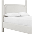 Meridian Furniture Salina Cream Linen Textured Fabric Upholstered King Bed