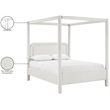 Meridian Furniture Salina Cream Linen Textured Fabric Upholstered King Bed