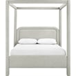 Meridian Furniture Salina Grey Linen Textured Fabric Upholstered Full Bed