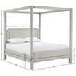Meridian Furniture Salina Grey Linen Textured Fabric Upholstered Full Bed