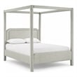 Meridian Furniture Salina Grey Linen Textured Fabric Upholstered Full Bed