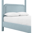 Meridian Furniture Salina Light Blue Linen Textured Fabric Upholstered Queen Bed