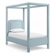 Meridian Furniture Salina Light Blue Linen Textured Fabric Upholstered Twin Bed