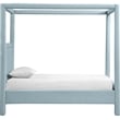 Meridian Furniture Salina Light Blue Linen Textured Fabric Upholstered Twin Bed