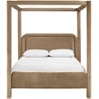 Meridian Furniture Salina Beige Velvet Upholstered Queen Bed