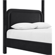 Meridian Furniture Salina Black Velvet Upholstered King Bed