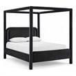 Meridian Furniture Salina Black Velvet Upholstered Queen Bed